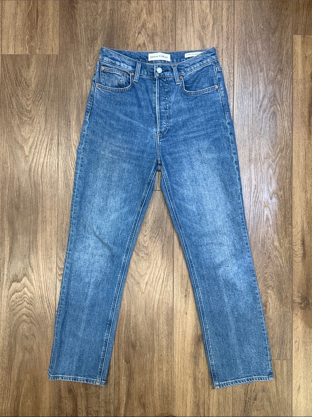 Aritzia Denim Forum The Arlo High Rise Straight Leg Jeans